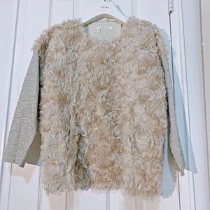 Derek Lam designer sweatshirt top fur